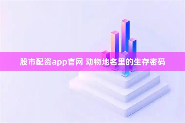 股市配资app官网 动物地名里的生存密码