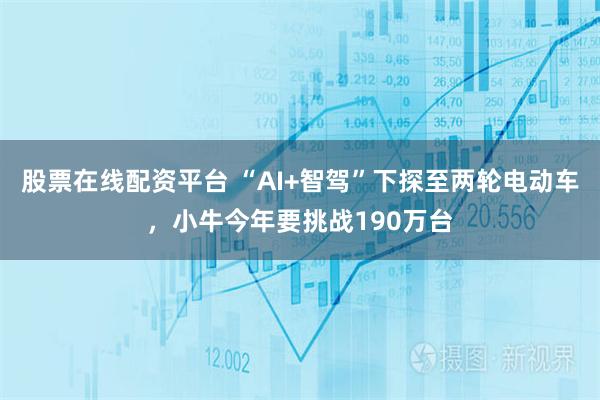 股票在线配资平台 “AI+智驾”下探至两轮电动车，小牛今年要挑战190万台